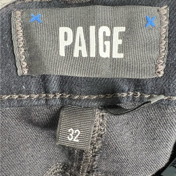 PAIGE Genevieve Dark Indigo Flare Jeans High Waisted 32 Long inseam - Picture 9 of 9